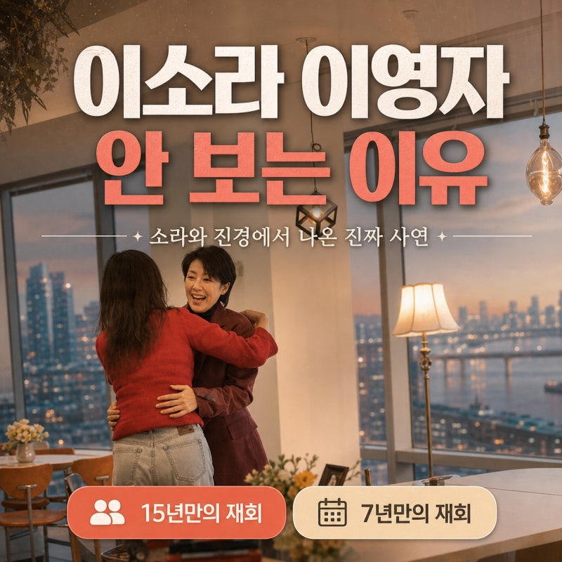 이소라 이영자 안 보는 이유, 소라와 진경에서 나온 진짜 사연