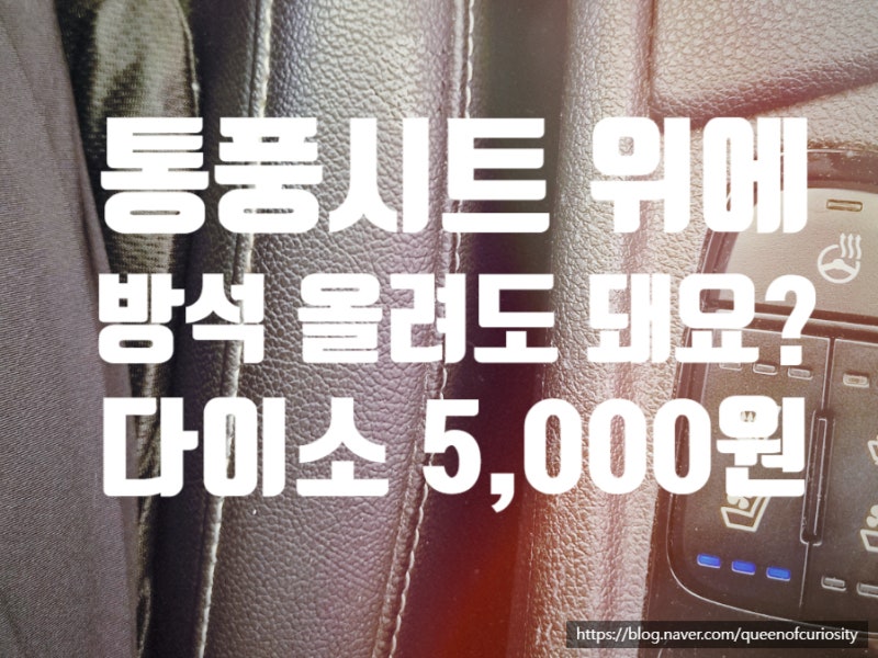 [내돈내산] 통풍시트 있어도 방석 쓸 수 있어요 — 다이소 신상 5,000원 차량용 쿨링말랑방석 ....