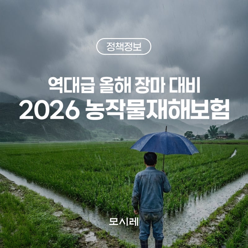 역대급 올해 장마 대비! 2026 달라진 농작물재해보험 혜택 총정리