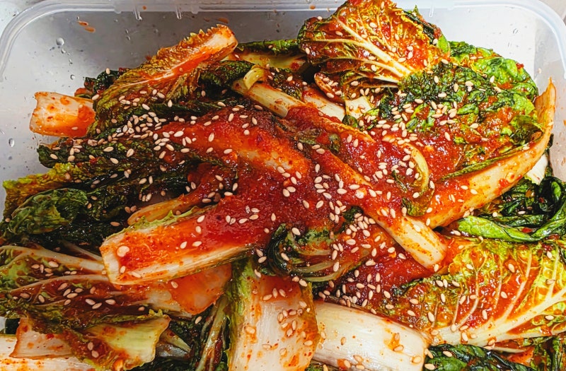 친정 어머니 손맛 얼갈이배추김치 레시피