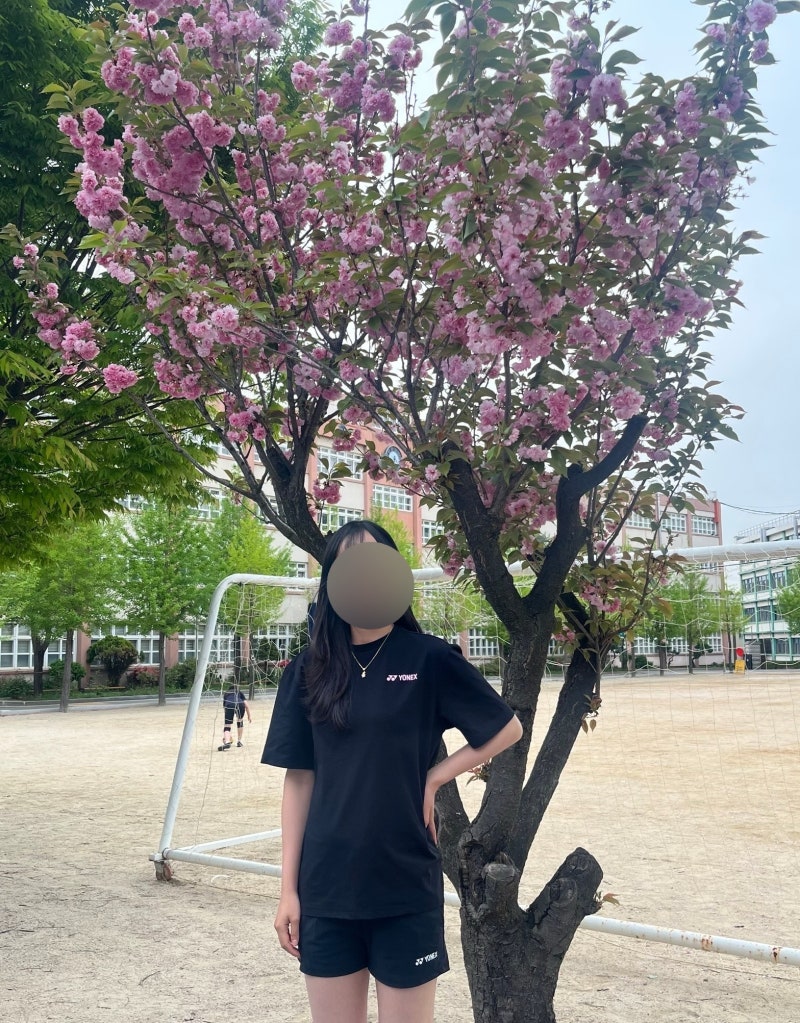 [후기] 미드나잇 블러썸 요넥스 오버핏 반팔티 26SS | 여자 배드민턴 옷, 커플 운동복 추천 262TS....