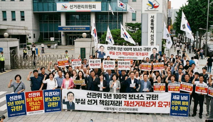  선관위 5년 100억 보너스 논란과 지방선거 재선거 파문