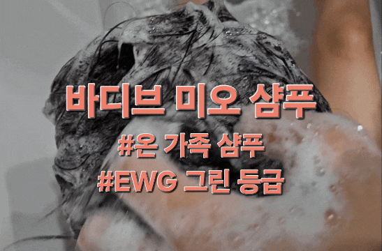 [온 가족 안심 샴푸 추천] 단백질샴푸 효능 EWG 그린 등급 바디브 미오 샴푸 솔직후기