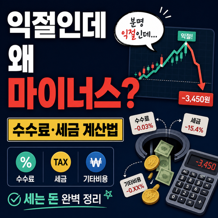  "분명 익절인데 왜 마이너스지?" 주식 수수료와 세금, '세는 돈' 완벽 계산법