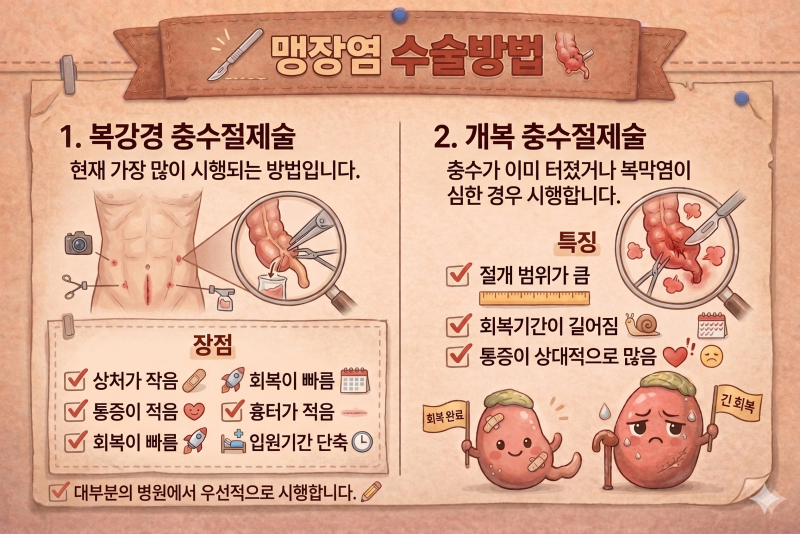 맹장염 수술비용 얼마나 들까? 수술 후 회복기간과 관리법 총정리