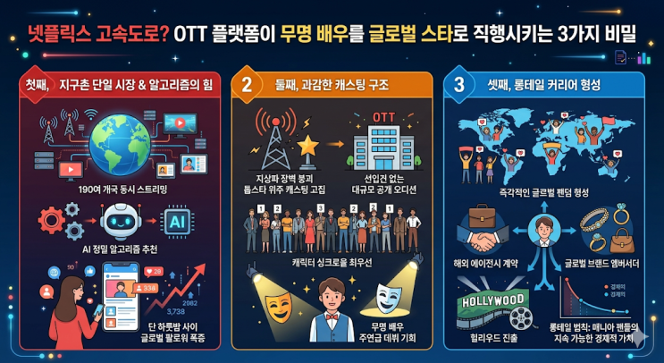 넷플릭스 고속도로? OTT 플랫폼이 무명 배우를 글로벌 스타로 직행시키는 3가지 비밀