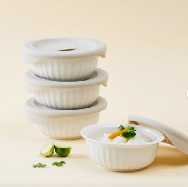 냉동밥 용기 추천! 바로한끼 도자기 밥용기 아이보리 250ml 4P 한 달 사용 장단점 솔직 후기
