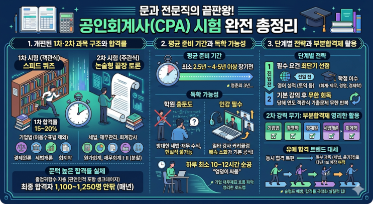  문과 전문직의 끝판왕! 공인회계사(CPA) 시험 과목부터 현실적인 합격 기간과 독학 가능성 총정리