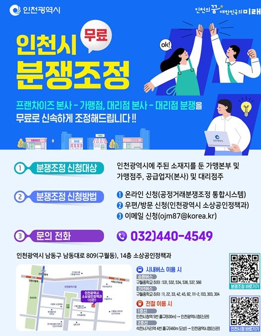  가맹점 분쟁 직접 찾아간다…인천시 현장 상담 운영