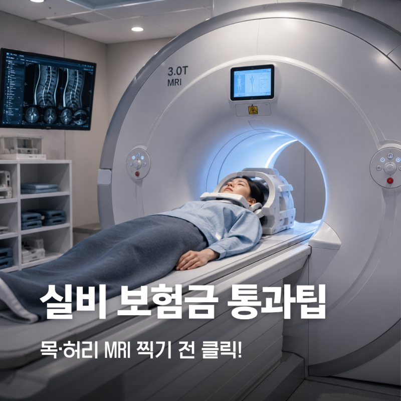 병원 가기 전 필독! 비급여 목 허리 MRI 비용과 실비 보험 청구 통과하는 핵심 기준