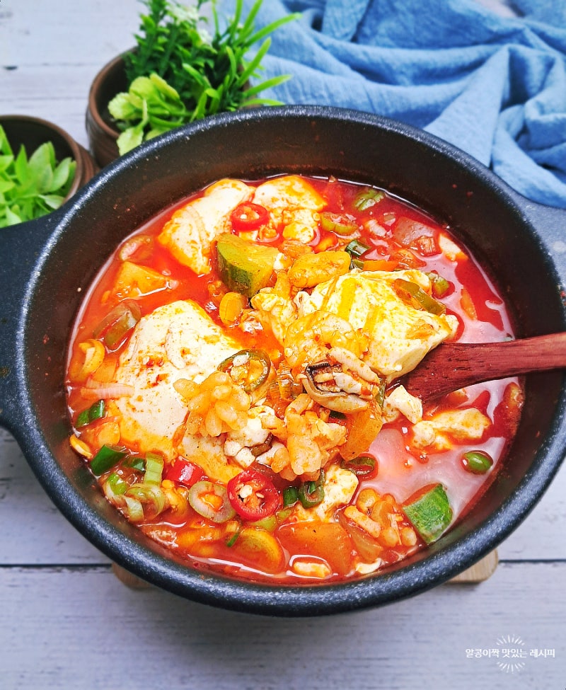 해물 순두부찌개 끓이는법 냉동 해물믹스 저녁메뉴 추천 요리