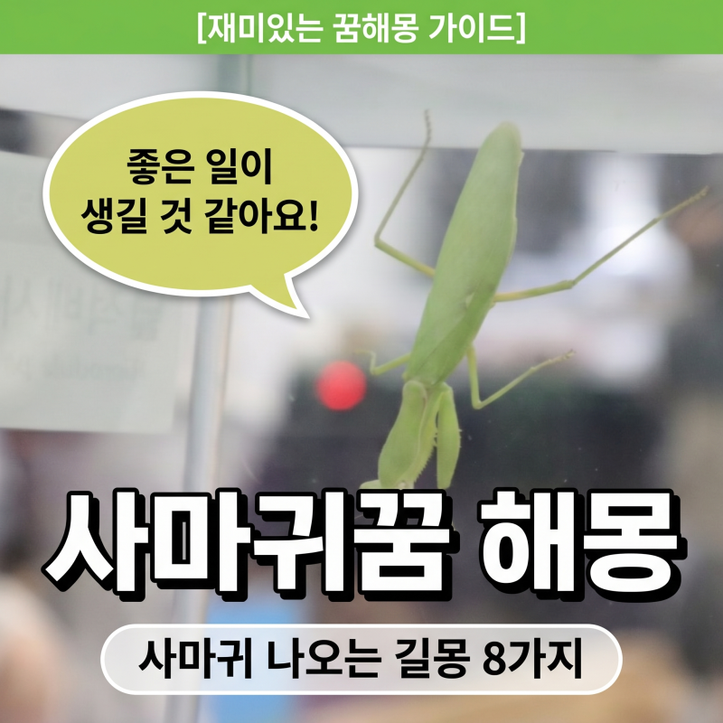 사마귀꿈 해몽 사마귀 나오는꿈 길몽 8가지
