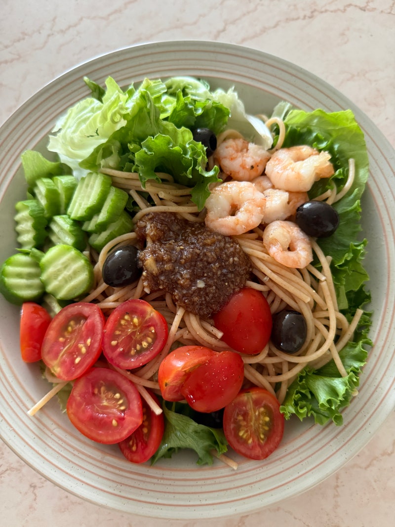 다이어트 샐러드파스타 만들기｜통밀 파스타로 더 맛있고 든든하게