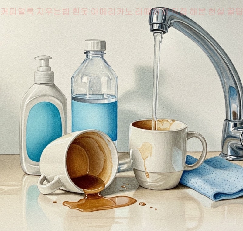 커피얼룩 지우는법 흰옷 아메리카노 라떼까지 직접 해본 현실 꿀팁