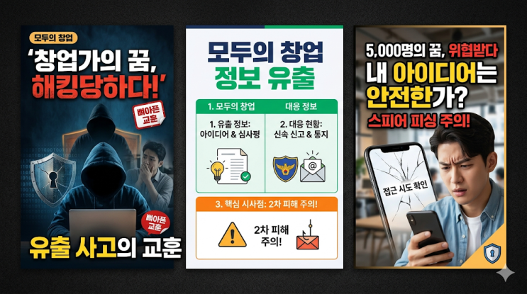 <b>모두의 창업 정보 유출</b> 사고 원인과 창업가 주의사항 정리