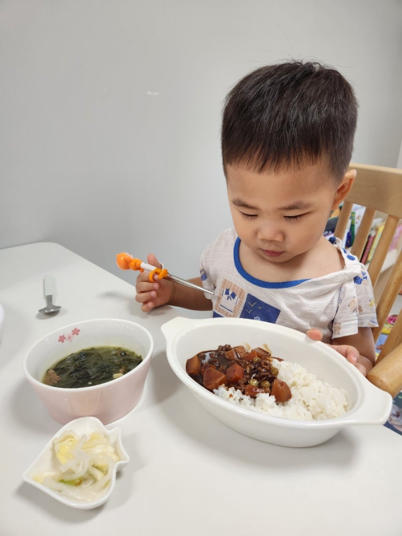 29개월 아기 유아식 식단 레시피 (오리 불고기, 수제비, 짜장밥, 백숙)
