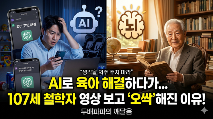  챗GPT로 육아 고민 해결하던 30대 아빠, 107세 철학자 영상 보고 오싹해진 이유