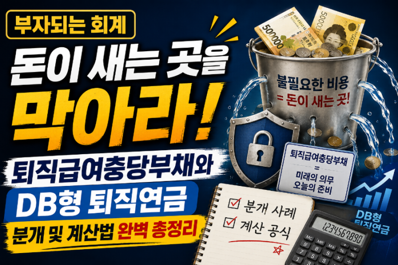 [부자되는 회계] "돈이 새는 곳을 막아라!" 퇴직급여충당부채와 DB형 퇴직연금 분개 및 계산법....