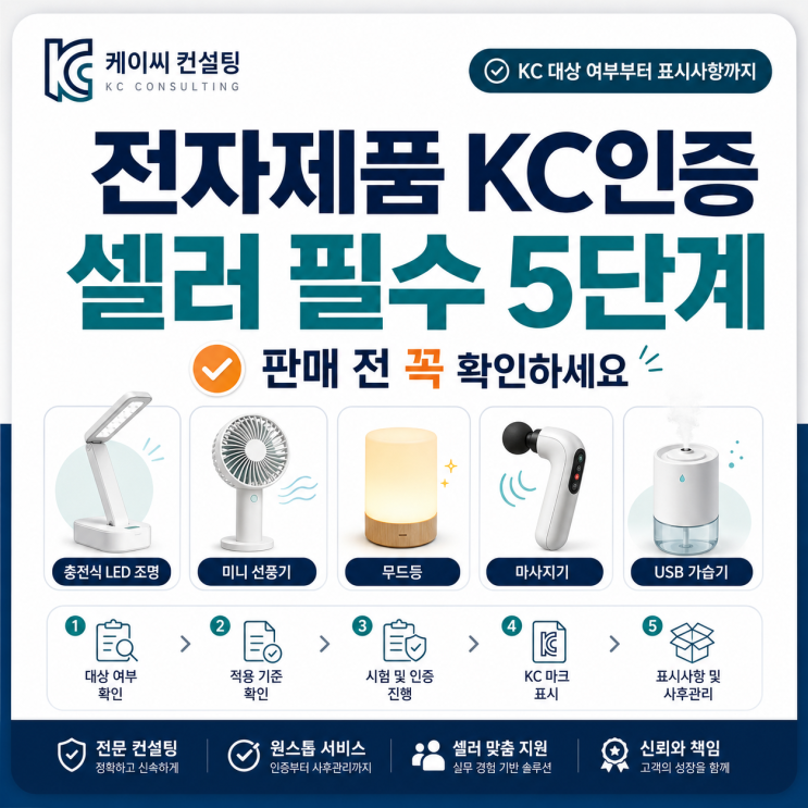 전자제품 KC인증, 셀러 필수 5단계 관문