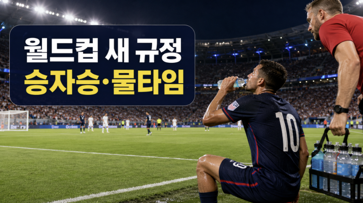  2026 월드컵 새 규정, 하이드레이션 타임과 승자승이 바꾼 관전법