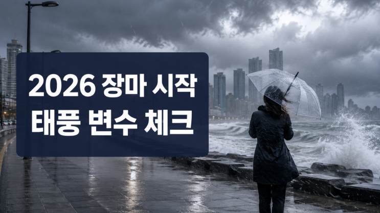  2026 장마기간 언제 시작? 태풍까지 봐야 하는 이유