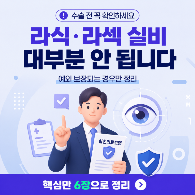 "실비 있는데 왜 안 되죠?" 라식·라섹 후 청구 거절당한 이유