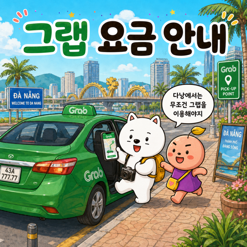 다낭 그랩 사용법과 요금 안내