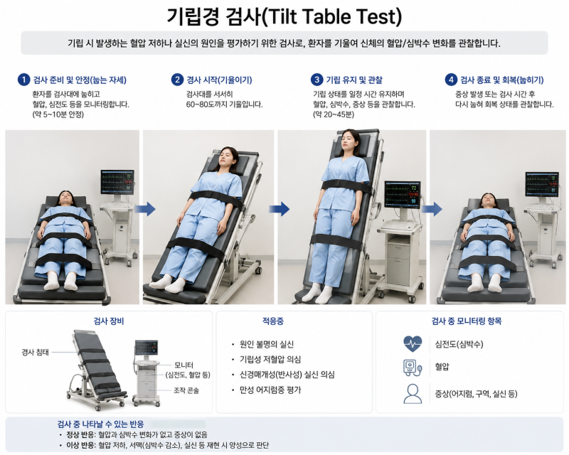 미주신경성 실신 증상과 검사 (기립경 검사, 뇌MRI) 후기