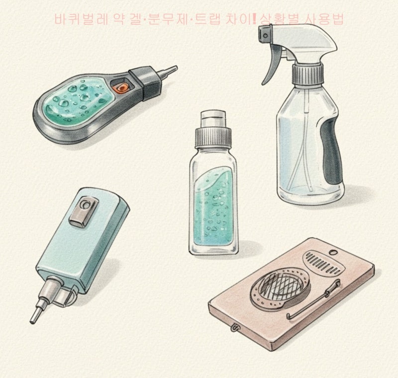 바퀴벌레 약 겔·분무제·트랩 차이! 상황별 사용법