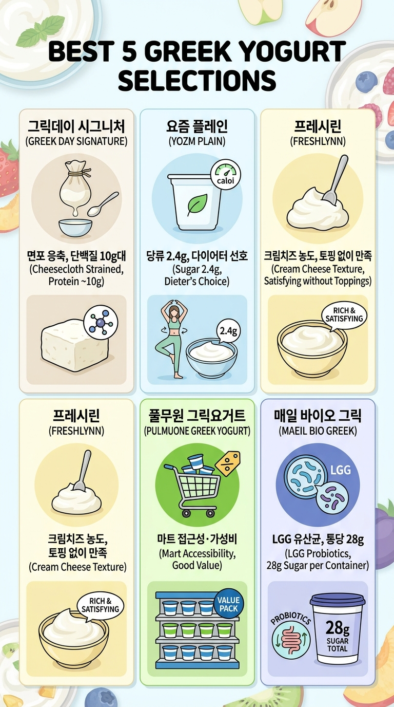 그릭요거트 묽은 거 사면 후회, 진짜 꾸덕 추천 5가지