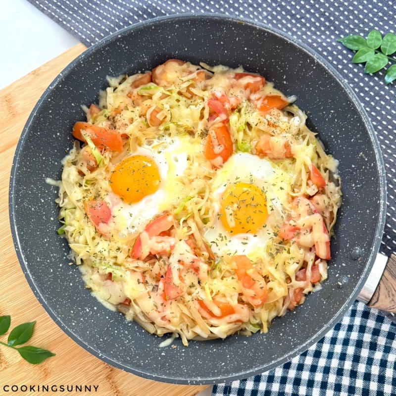 풍미가득 정말 맛있고 살도 쏙쏙 빠지는 토마토 양배추 계란 볶음 만들기 다이어트식단 건강....