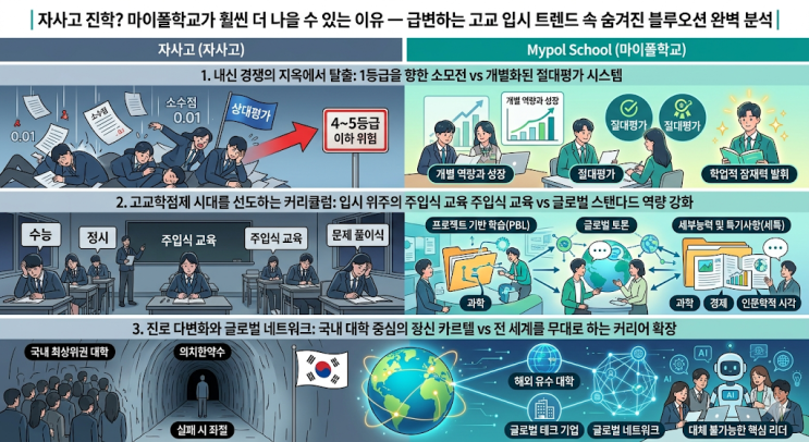  자사고 진학? 마이폴학교가 훨씬 더 나을 수 있는 이유 — 급변하는 고교 입시 트렌드 속 숨겨진 블루오션 완벽 분석