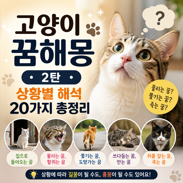 고양이꿈해몽 고양이에게 물리는 꿈은 흉몽일까? 상황별 해석 총정리