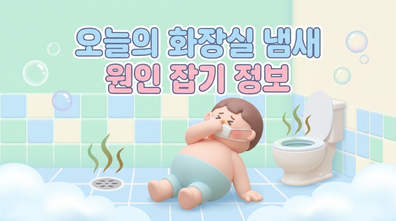 지독한 화장실 냄새 차단하는 초간단 배수구 관리