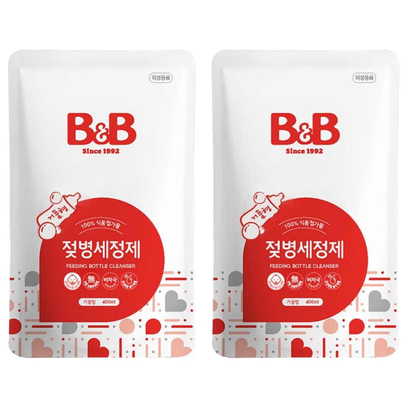 가볍게 쓰기 좋은 아기 젖병세제 리필 비앤비 젖병세정제 거품형 리필 실속형 제품