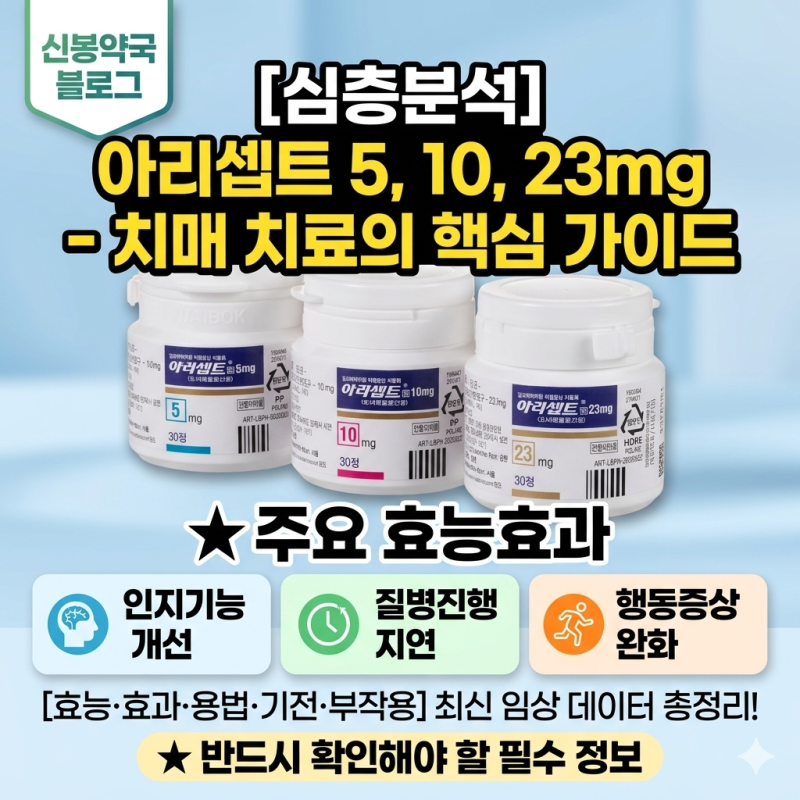 [치매 치료제 분석] 아리셉트정(Donepezil)의 과학적 기전, 임상 데이터 및 의학적 가이드라인 ....