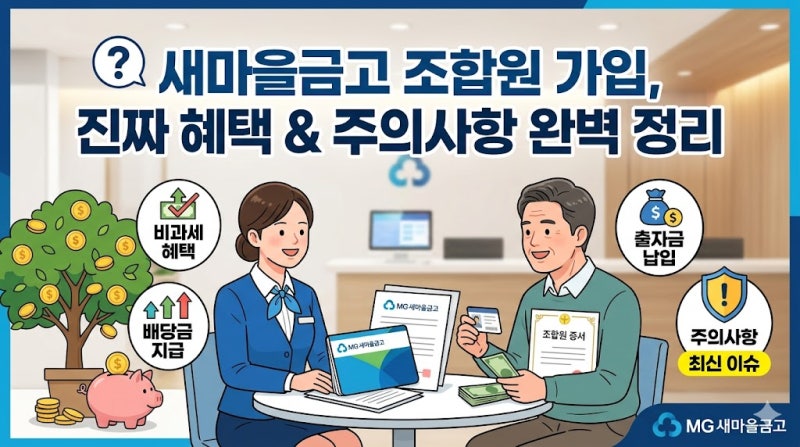 새마을금고 조합원 가입하면 생기는 일, 세금 1/10로 줄이는 비밀과 숨겨진 리스크
