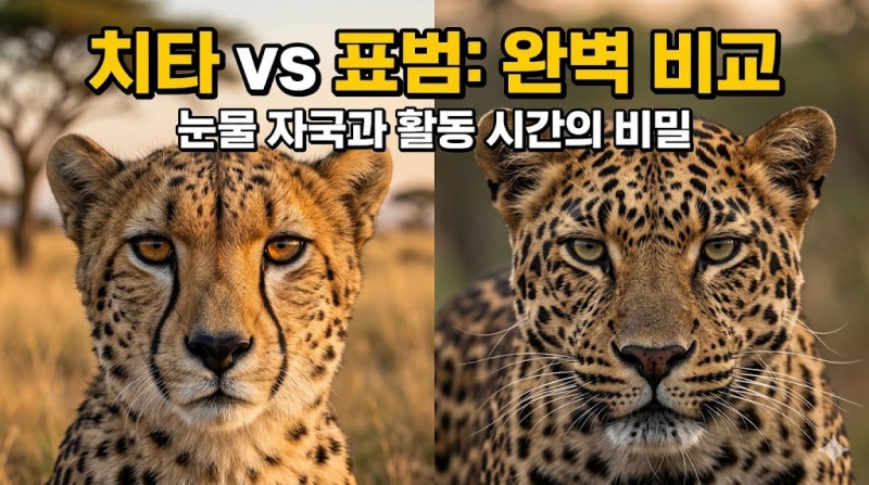 치타 표범 무늬 차이 구분법 , 그리고 치타를 다르지만 닮은 맹금류 황조롱이