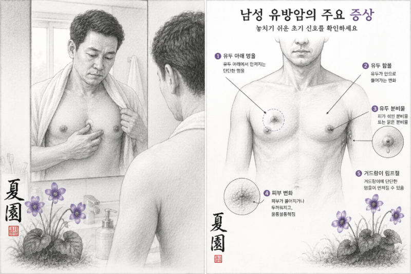 [유방암(Breast cancer)-Special D] 남성 유방암의 증상: 놓치기 쉬운 초기 신호와 꼭 병원을 찾아야 ....