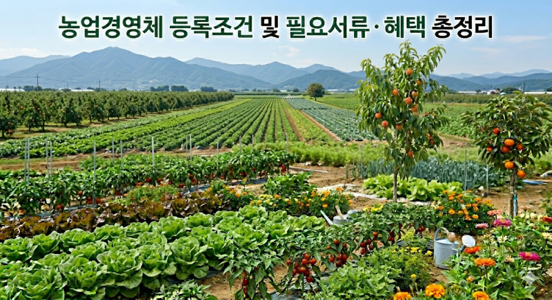 농업경영체 등록조건 및 필요서류. 혜택 총정리