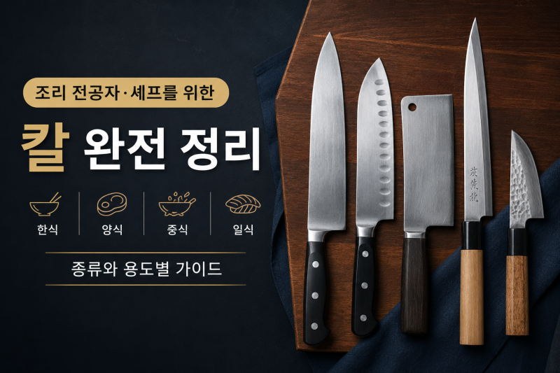조리 전공자·셰프를 위한 칼 완전 정리 — 한식·양식·중식·일식 칼 종류와 용도별 가이드