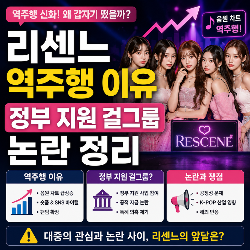 리센느 역주행 이유 정부 지원 걸그룹 논란 정리