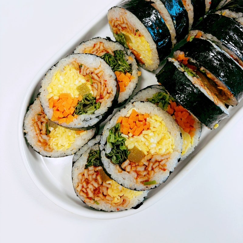매콤어묵김밥 만드는 법, 달걀지단 듬뿍 넣어 더 맛있는 김밥레시피