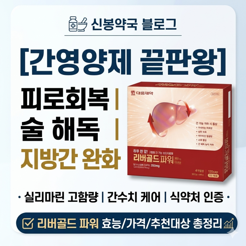 [대웅제약 리버골드파워] 임상 논문 데이터로 본 실리마린 효능·가격 총정리 (ft. 간수치 낮....