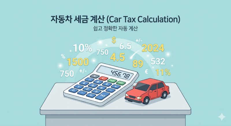 내 차 자동차세 얼마? 1000cc·1600cc·2000cc 계산표로 5초 확인