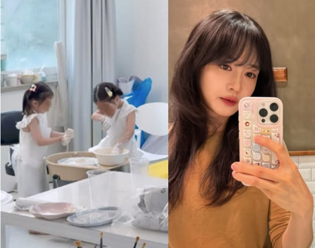 “엄마 닮아 요정 비주얼?” 핑클 성유리 쌍둥이 딸, 앙증맞은 자태 눈길