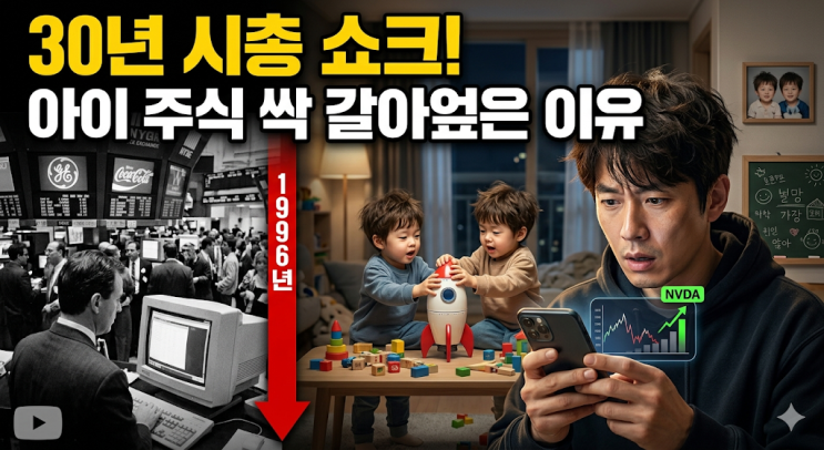  엔비디아 1위? 30년 치 시가총액 순위 변화 보고 우리 아이 주식 다 팔았습니다