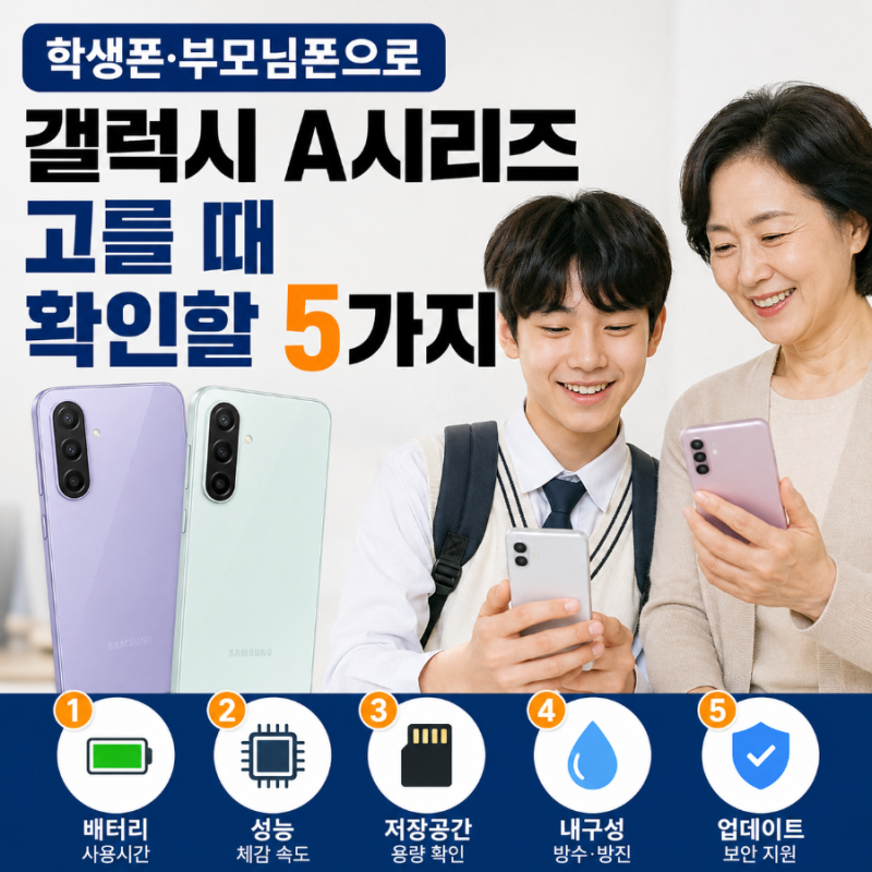 학생폰·부모님폰으로 갤럭시 A시리즈 고를 때 확인할 5가지