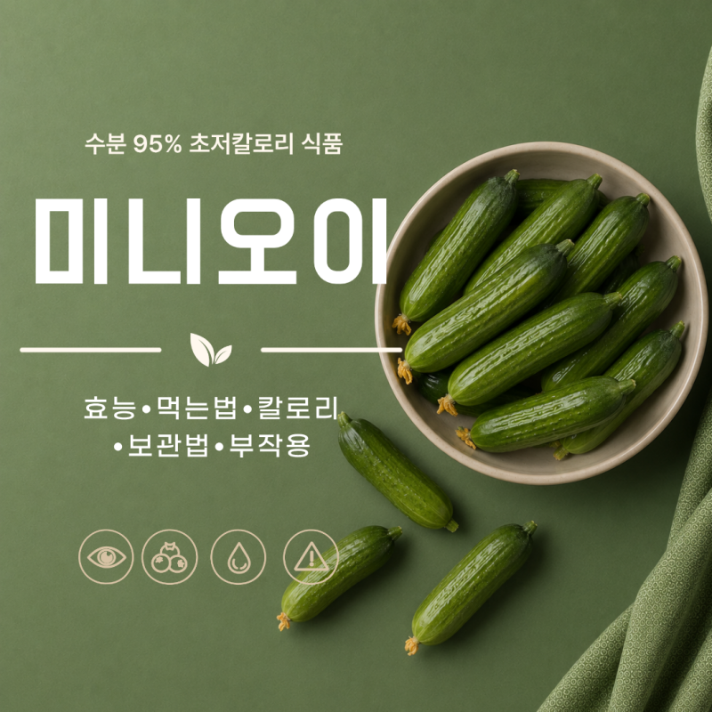 미니오이 효능 7가지 먹는법  칼로리 보관법 부작용