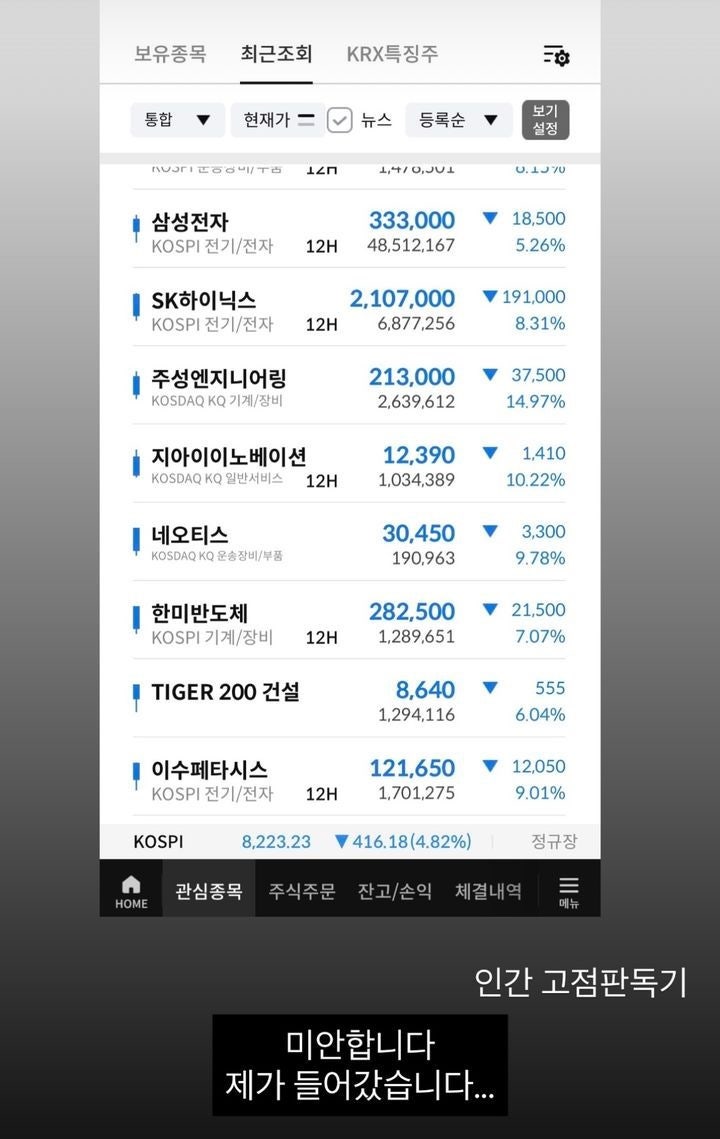 “포모 때문에 못 팔아.. 저 손절해야될까요?” 미자 결국 1억 손실 .. 주식 전종목 공개, 인간....